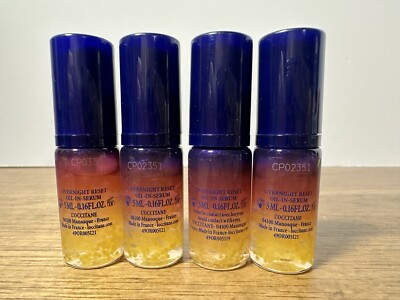 4x L'Occitane Immortelle Overnight Reset Oil-in-Serum 5mL / 0.16