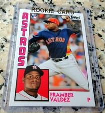 FRAMBER VALDEZ 2019 Topps 1984 Retro Rookie Card RC Logo No Hitter Tigers??$$$. rookie card picture