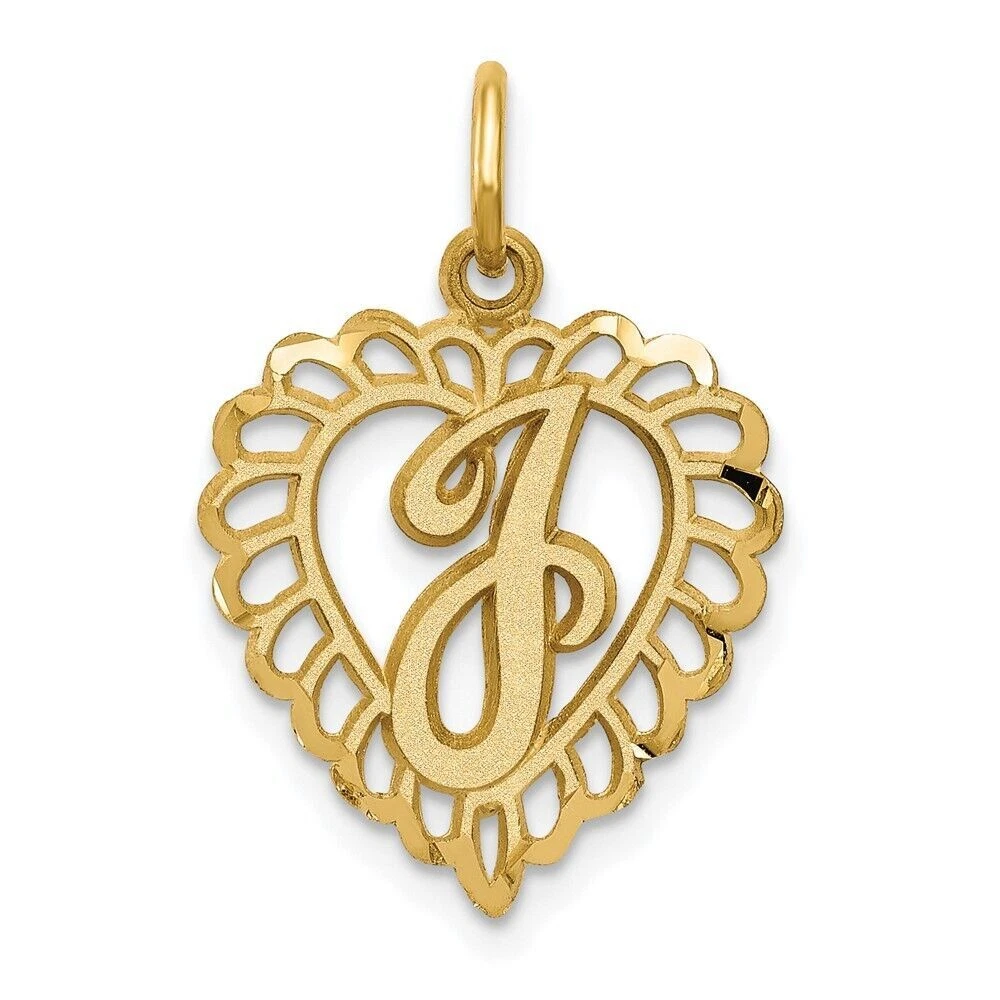 Letter j sale charm gold