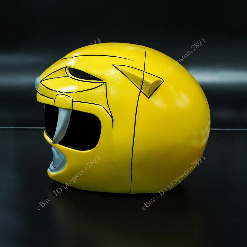 Casco de guardabosques amarillo cosplay MMPR disfraz de Halloween utilería decoración Foto 4 de 4
