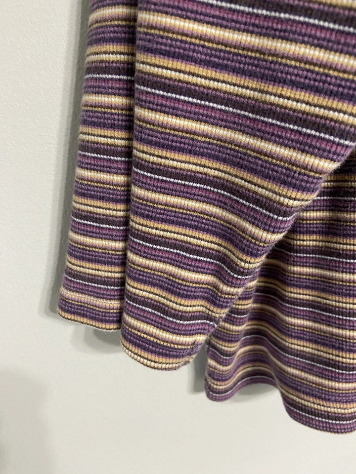 White Stag Stretch Purple Striped Long Sleeve Sweater womens 22W/24W - Image 4 of 4