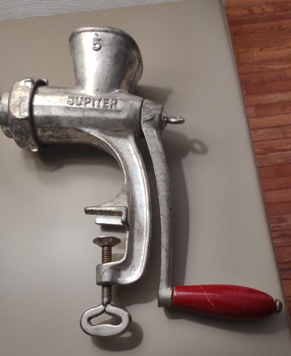 VINTAGE JUPITER 5 MEAT GRINDER WITH WOODEN CRANK HANDLE GERMANY. KO eBay