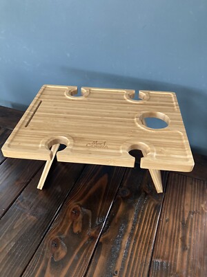 Mart Cobra Wine Picnic Table Portable Foldable Beach Wooden Tiny Home Storable