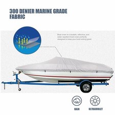 GOODSMANN Trailerable Boat Cover Heavy Duty 300D V-Hull Waterproof BRAND NEW