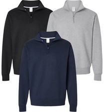 CHAMPION Mens, Womens S-3XL Powerblend Quarter-Zip Sweatshirt, Collared Pullover