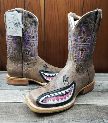 Tin Haul Womens Gnarly Pink Shark Man 