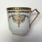 c1891-1914 LS&S LIMOGES / Coiffe et Cie / gold rose DEMITASSE CUP and SAUCER — photo 10