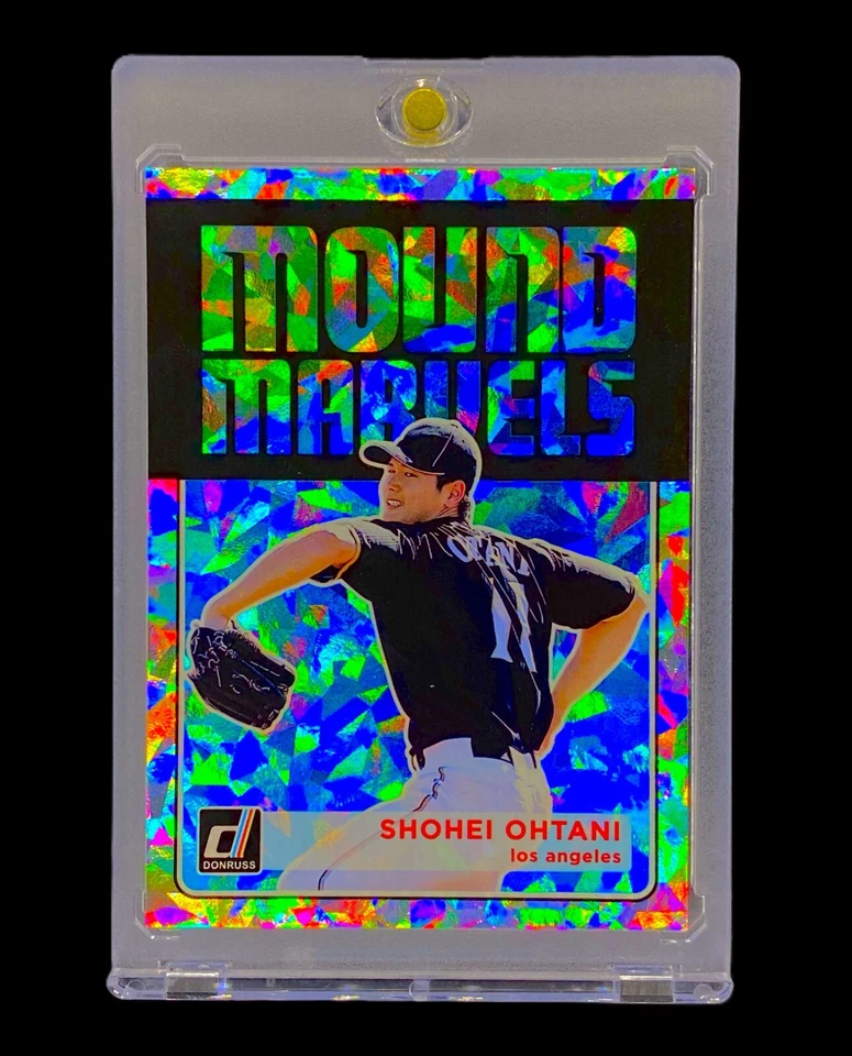 SHOHEI OHTANI SSP NOVATO REFRACTOR DE HIELO AGRIETADO Holo Plata RC Donruss - DODGERS Foto 2 de 4
