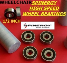 4 QUICKIE REAR WHEELCHAIR BEARINGS FOUR QUALITY STAINLESS STANDARD 1/2". WHEELCH