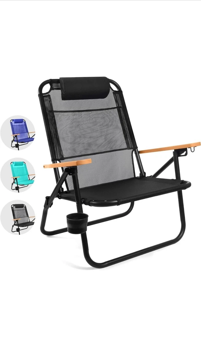 Black backpack beach chair sale