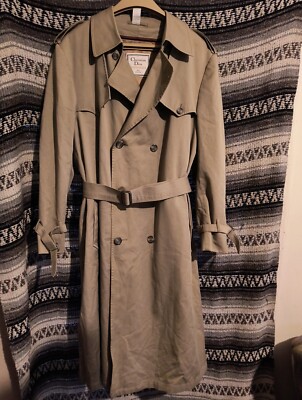 CHRISTIAN DIOR 90s Le Connaisseur Double Breasted Trench