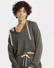 Women's French Terry Lounge Hoodie - Colsie SIZE XS Gray