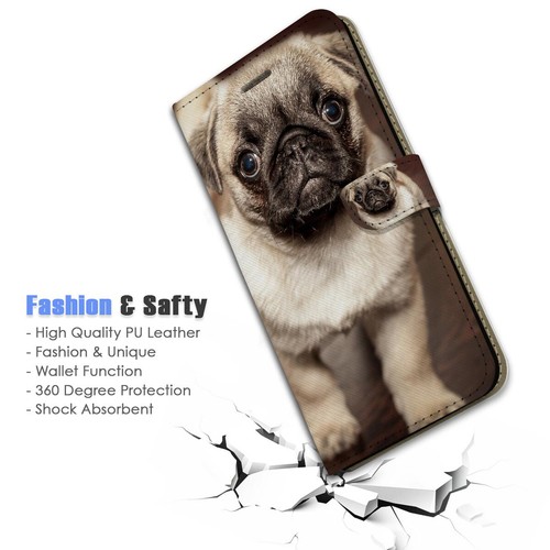 ( For Samsung S10e ) Wallet Flip Case Cover AJ23168 Pug Puppy Dog - Photo 5 sur 8