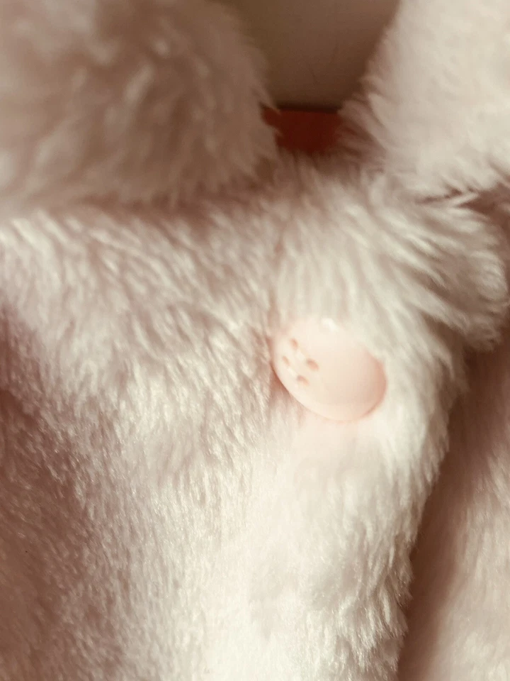 LK NW Le Top Abrigo Chaqueta Rosa Imitación Piel Volantes Talla 6X Foto 3 de 4