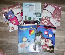LOT of 5 CROSS STITCH PATTERN BOOKS  LEAFLETS - SAMPLERS, XMAS, MINIATURES, ECT