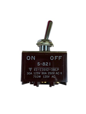 30 AMP HEAVY DUTY TOGGLE SWITCH - NKK S-821 S821 - ON-OFF 2 POS DPST BRAND NEW