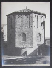 1920ca Ravenna Battistero Neoniano foto animata Alinari originale d'epoca