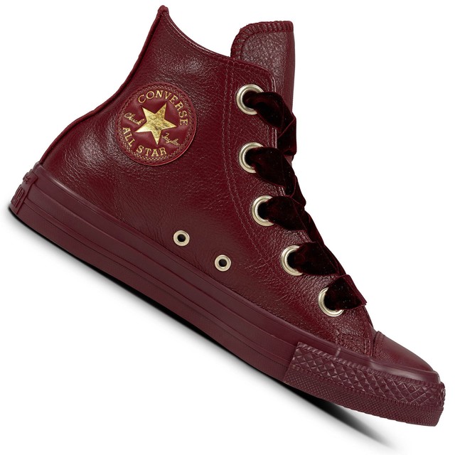 burgundy leather trainers