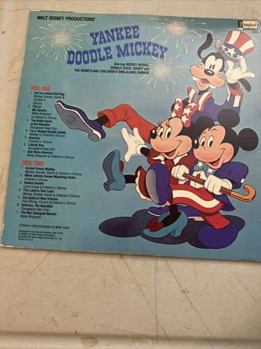 DISNEY ROUSING YANKEE DOODLE PATRIOTIC SONGS TO SING ALONG WITH M/M 1980 SEALED - Picture 2 of 4