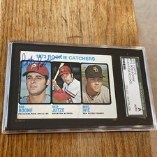 BOB BOONE 1973 Topps #613 Rookie Card PHILLIES Signed Autographed AUTO SGC VG+