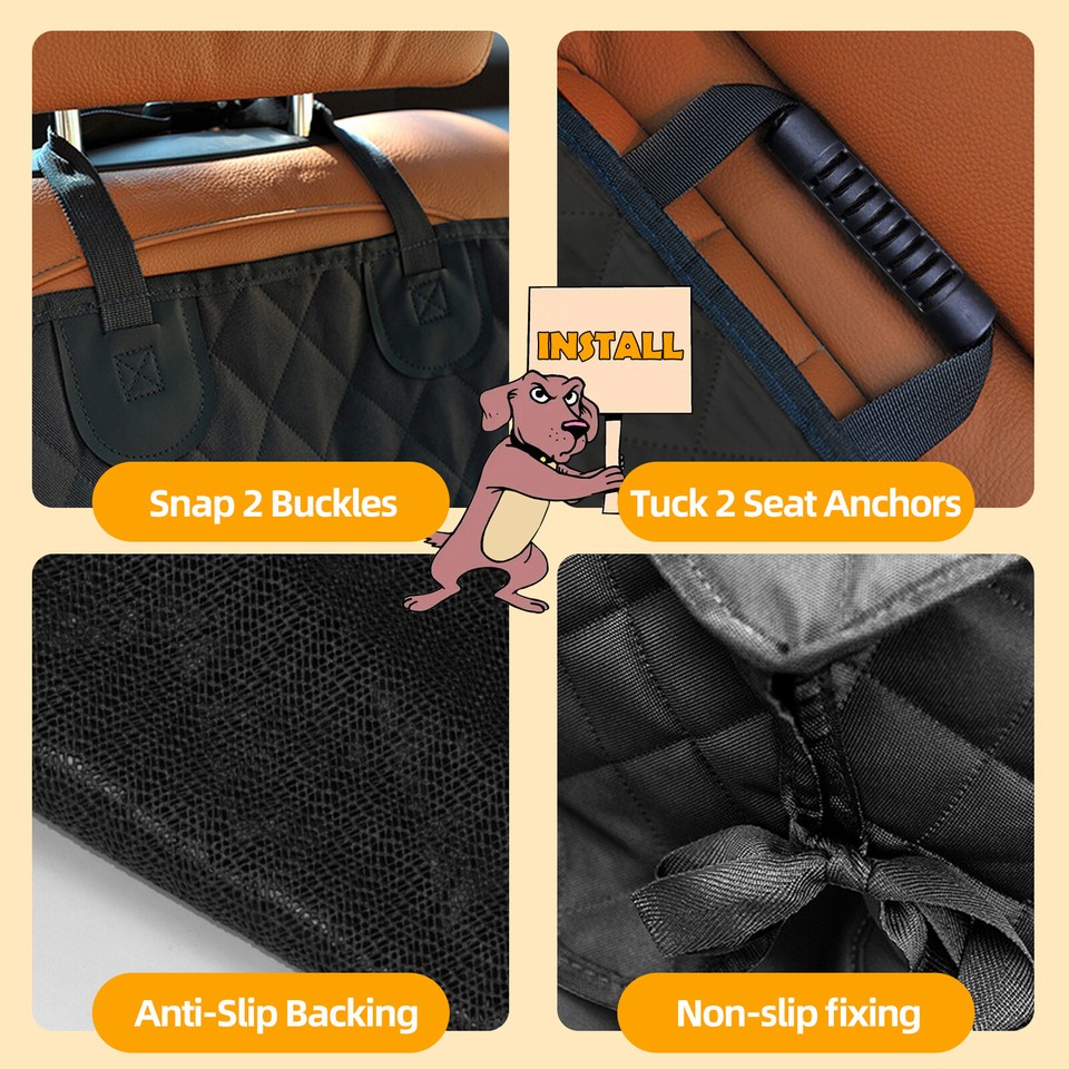 Dog Seat Cover for Back Seat, Durable Dog Car Seat Protector for Trucks