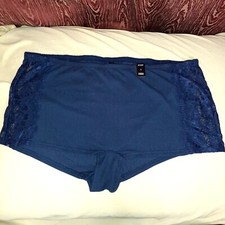 Women's Torrid Curve Boy Ptc Rib Flirt CS Panties Underwear NWT Sz 1 Navy Blue