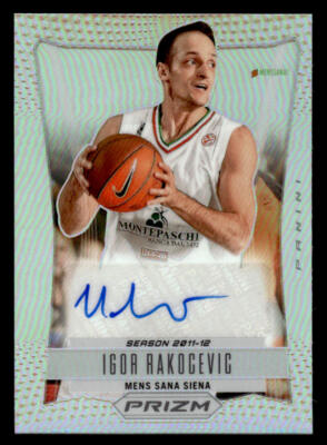 Igor Rakocevic 2023-24 Panini Prizm EuroLeague #PRS-IGO Retro Auto Silver