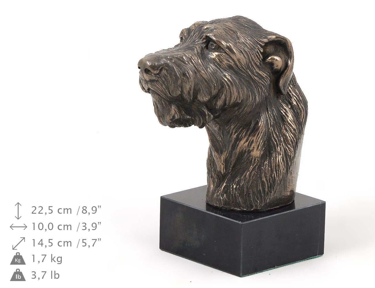 Irish wolfhound, dog bust marble statue, ArtDog , CA eBay
