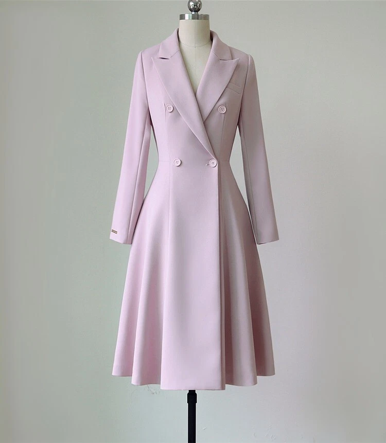 Made to orde Check A LINE swing trench coat jacket plus 1x-10x