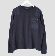 Belstaff Military Pocket Badge Jumper Sweatshirt size XL RARE Football Casuals