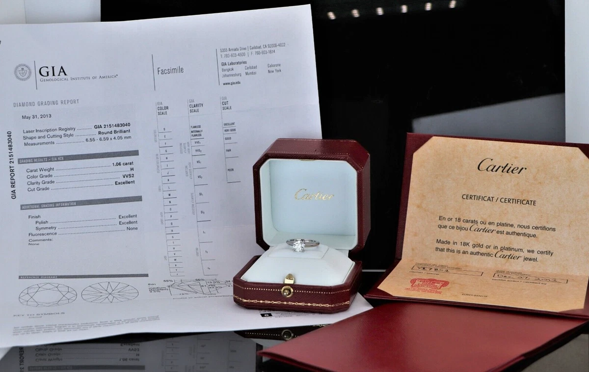 Cartier gia certificate clearance