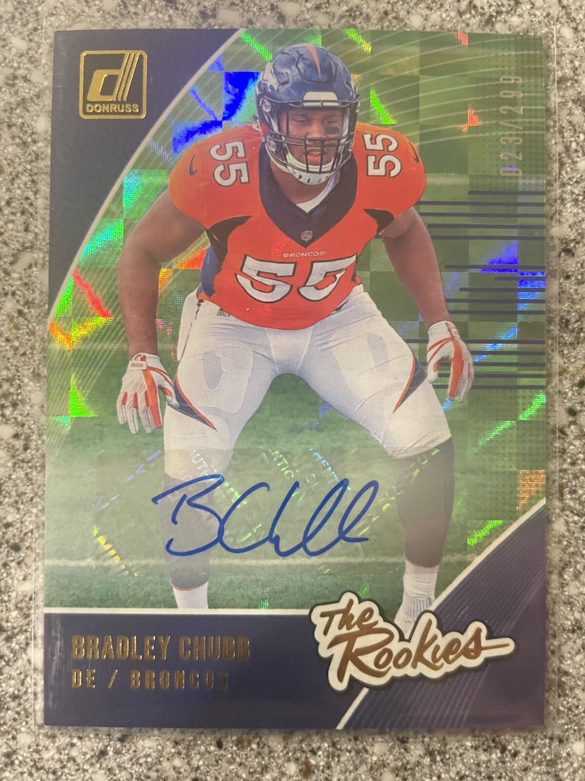 2018 Panini Donruss Football #R-19 Bradley Chubb The Rookies Autograph 23/299 RC