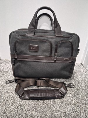 TUMI Alpha 3 Expandable Organizer Laptop Briefcase Anthracite