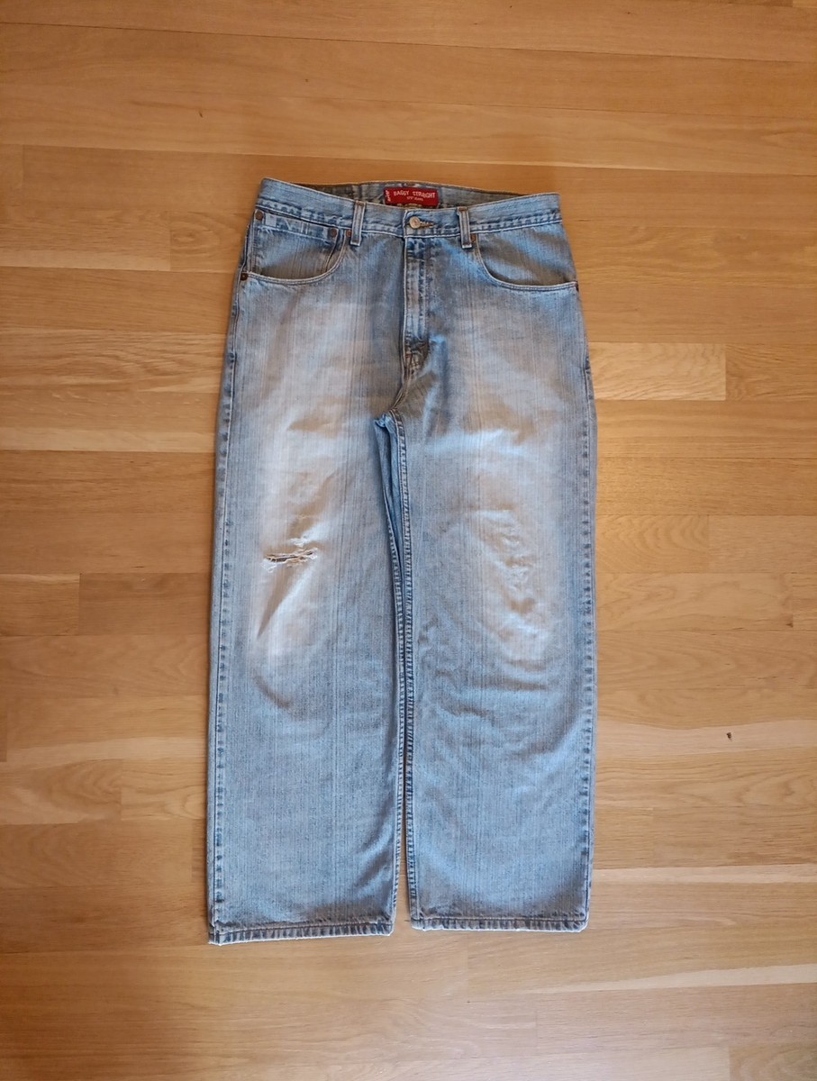Vintage Levis 579 Jeans Men's 33x29 Blue Baggy Fit Straight Leg