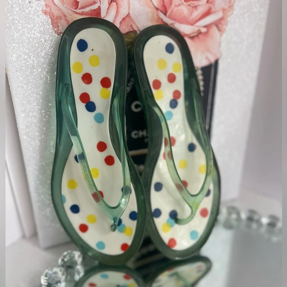 Sandalias Kate Spade Multicolor Lunares Gelatina Talla 8 Foto 2 de 4