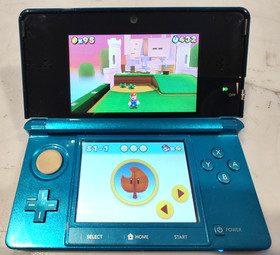 Nintendo 3DS Handheld System Aqua Blue Teal, Tested, Charger Included, No Stylus