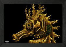 Seahorse Framed Wall Art Poster Canvas Print Picture