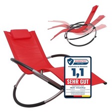 Sonnenliege faltbar Schaukelliege Rot Kippliege Relaxliege Gartenliege ❥