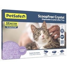 PetSafe ScoopFree Crystal Disposable Cat Litter Tray, Lavender, 1-Pack, Purple