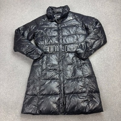 North Face Jacke Damen Small Schwarz 600 Gänsedaunen Puffer Gürtel Mantel Lady
