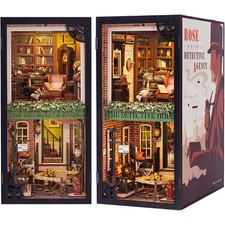 DIY Miniature House Dollhouse Kit, Alley Model Build with LED Light