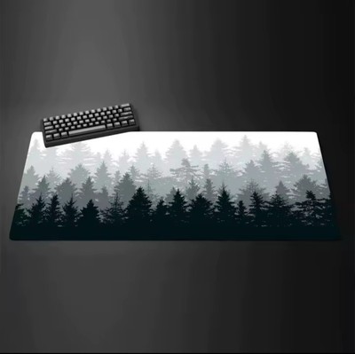 Desk Mat, Mouse Pad, Keyboard Mat, Desk Pad; Landscape, Forest Design