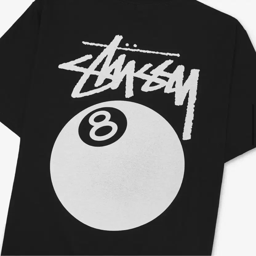 Stussy 8-Ball Short Sleeve T-Shirt Black L thumbnail 2