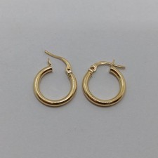 Creolen Mit Rundem Querschnitt Aus 750er 18 Karat Gelbgold 0,9 Gramm