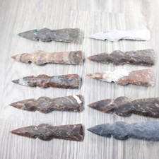 10 Stone Ornamental Tomahawk Heads 325d Agate Jasper Ax Axe Hatchet