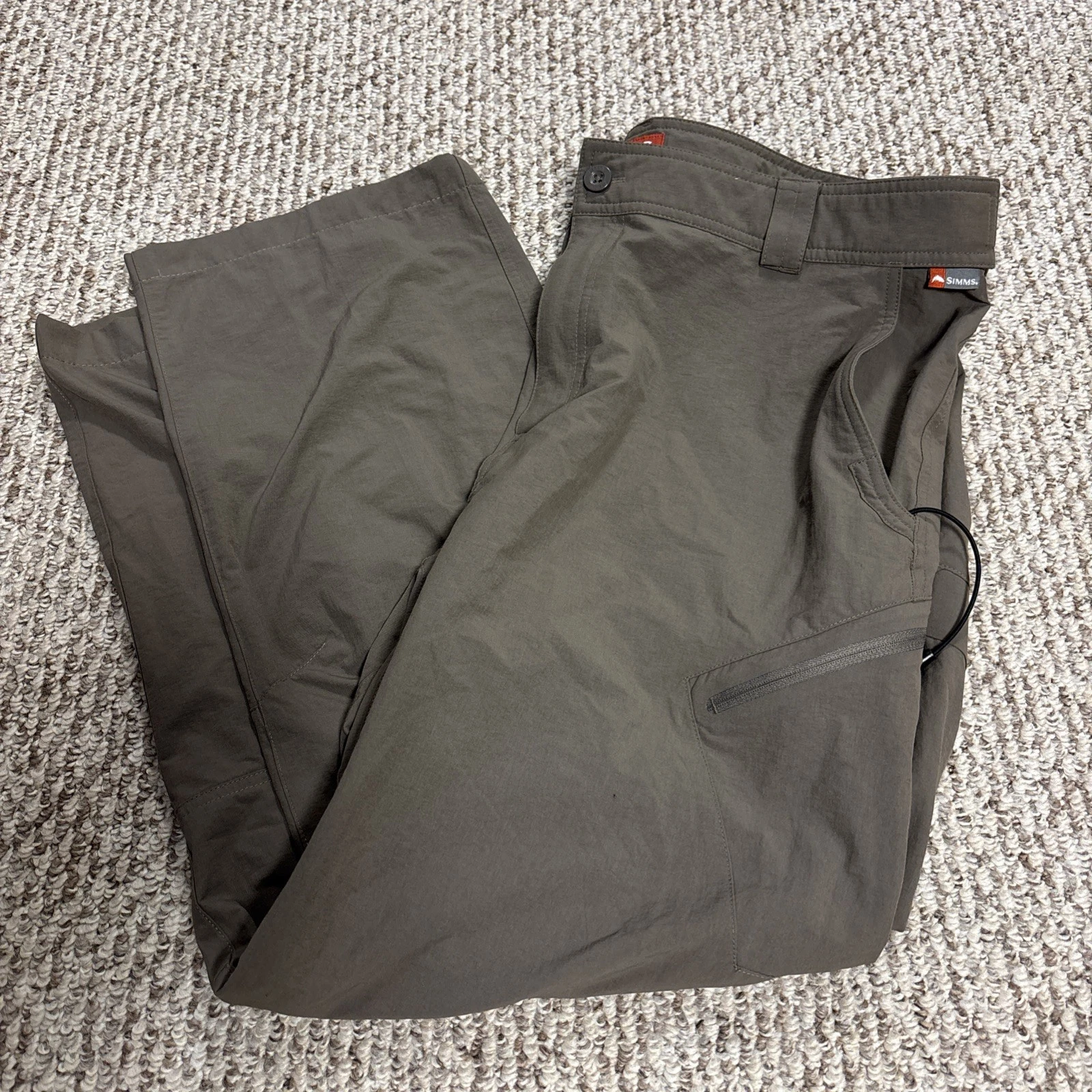 Simms Pants Mens XXL Fishing Cargo Lightweight Insect Shield