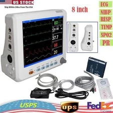 Carejoy Portable ICU Monitor ECG NIBP RESP TEMP SPO2 PR Signs Machine