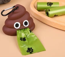 Funny Dog Poop Waste Bag Holder with Replacement Bags SALE HELPS DOGS & CATS!