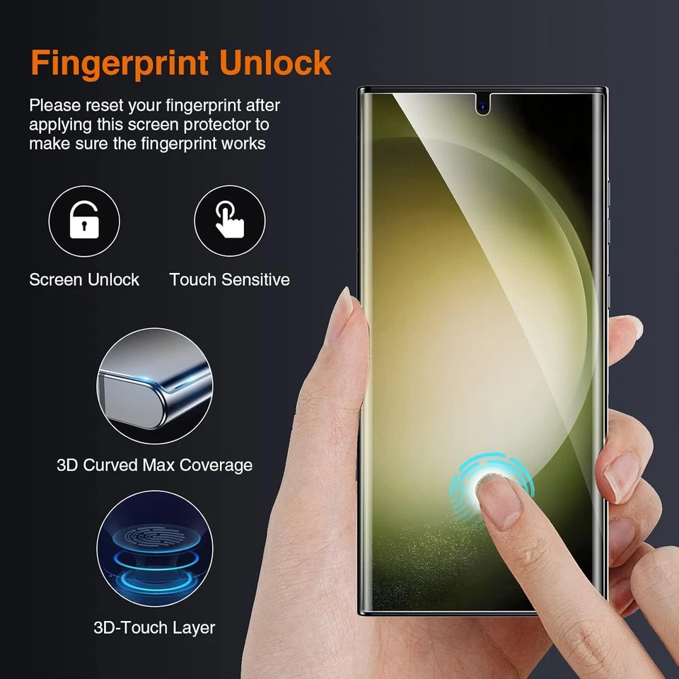 LK 2 Pack for Samsung Galaxy S23 Ultra Screen Protector [Soft TPU Transparent  - Image 3 of 4