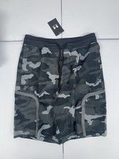 Under Armour UA Elite Cargo Printed Camo Shorts 1373868-012 Medium Black/Gray